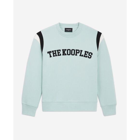 The Kooples Sea Green Varsity Logo Sweatshirt – Size 2 (MSRP $240) - Picture 1 of 10